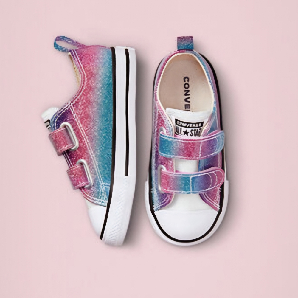 Toddler Converse Glitter Ombre Size 6 GUC